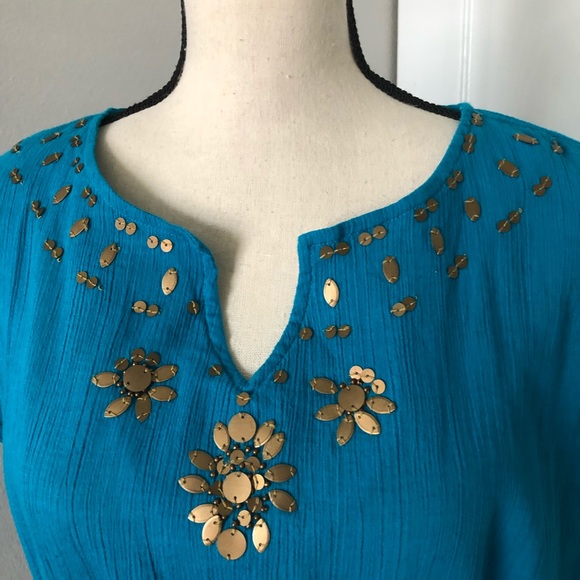 ❤️3X20 CATO EMBROIDERY PEPLUM TOP - Picture 2 of 13